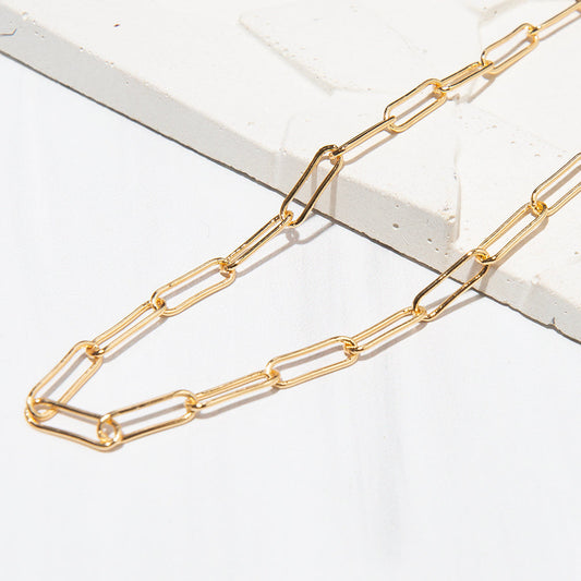 Gilded 18in Paperclip Necklace