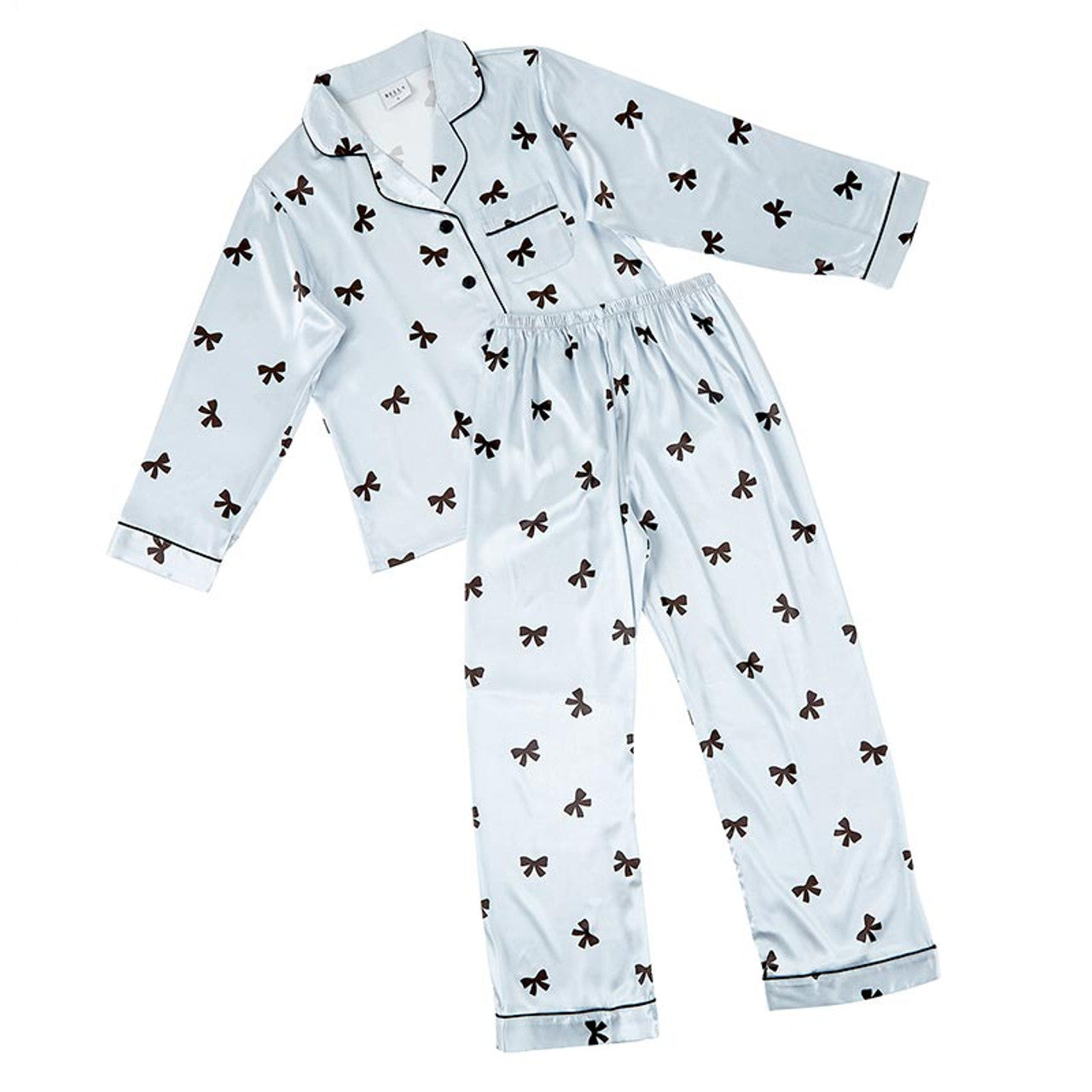 Long sleeve Blue bow Pajamas