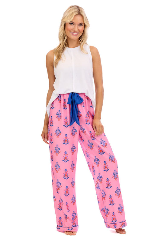 Pink Floral Pj Pants