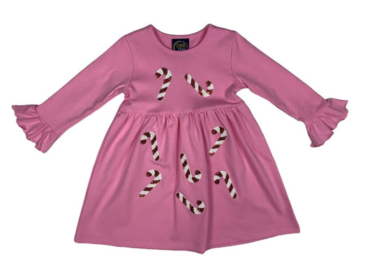 Candy Cane Applique Dress