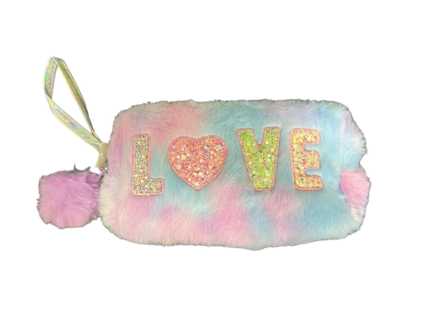 Love Faux Fur Cosmetic Bag