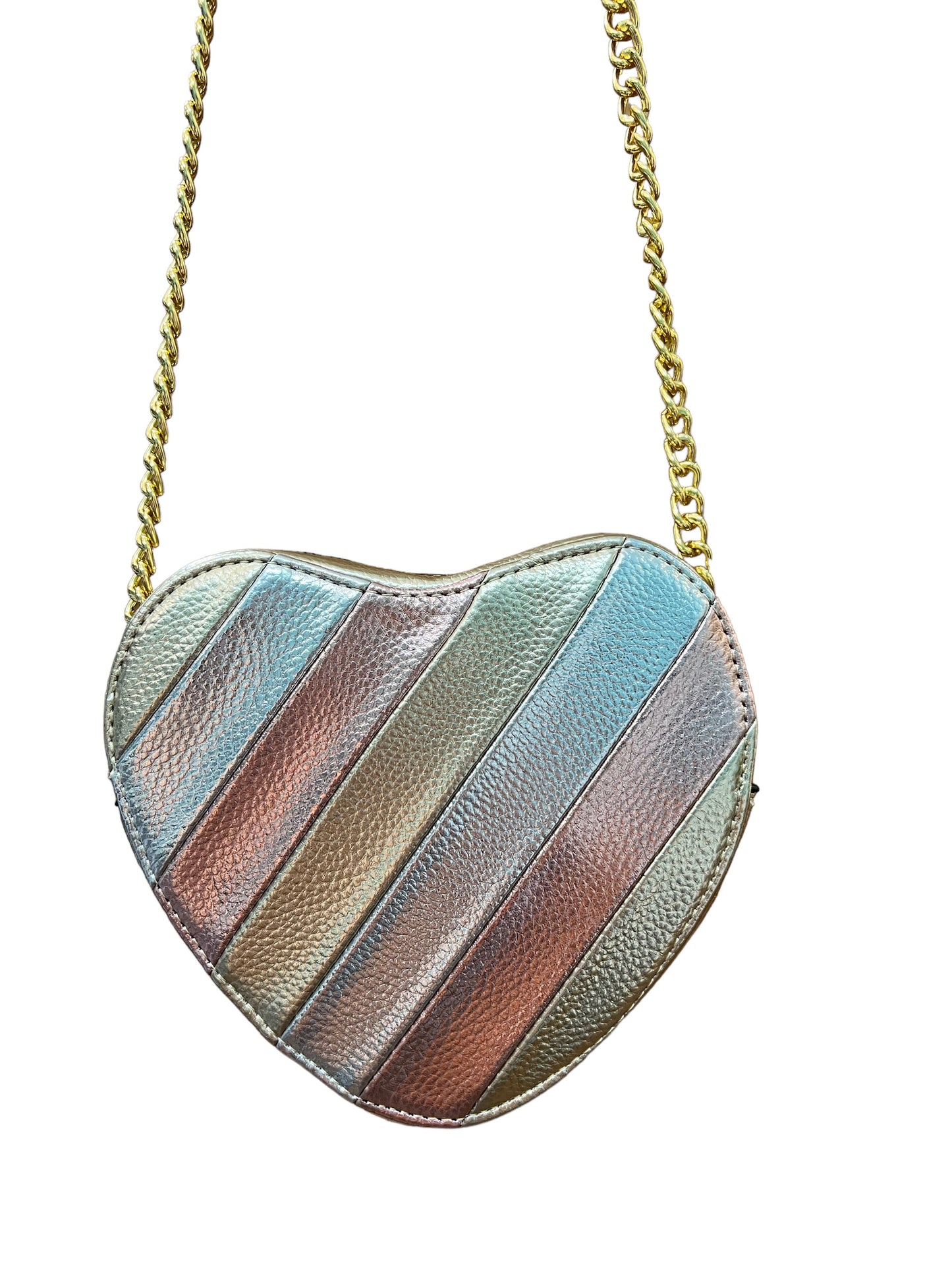 Striped Heart Crossbody