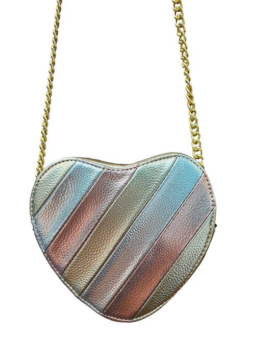 Striped Heart Crossbody