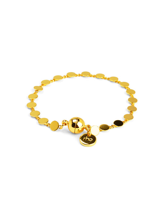 Dot Disc Chain Magnet Bracelet