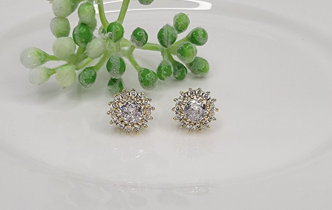 BO Circle Stone Stud Lg