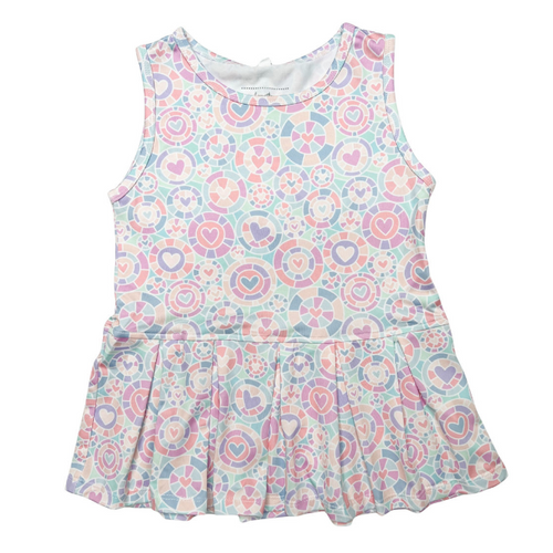 Kalidescope heart pleated dress