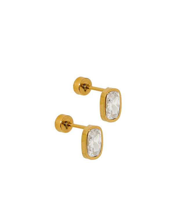 Flatback Screwback Stud Earrings