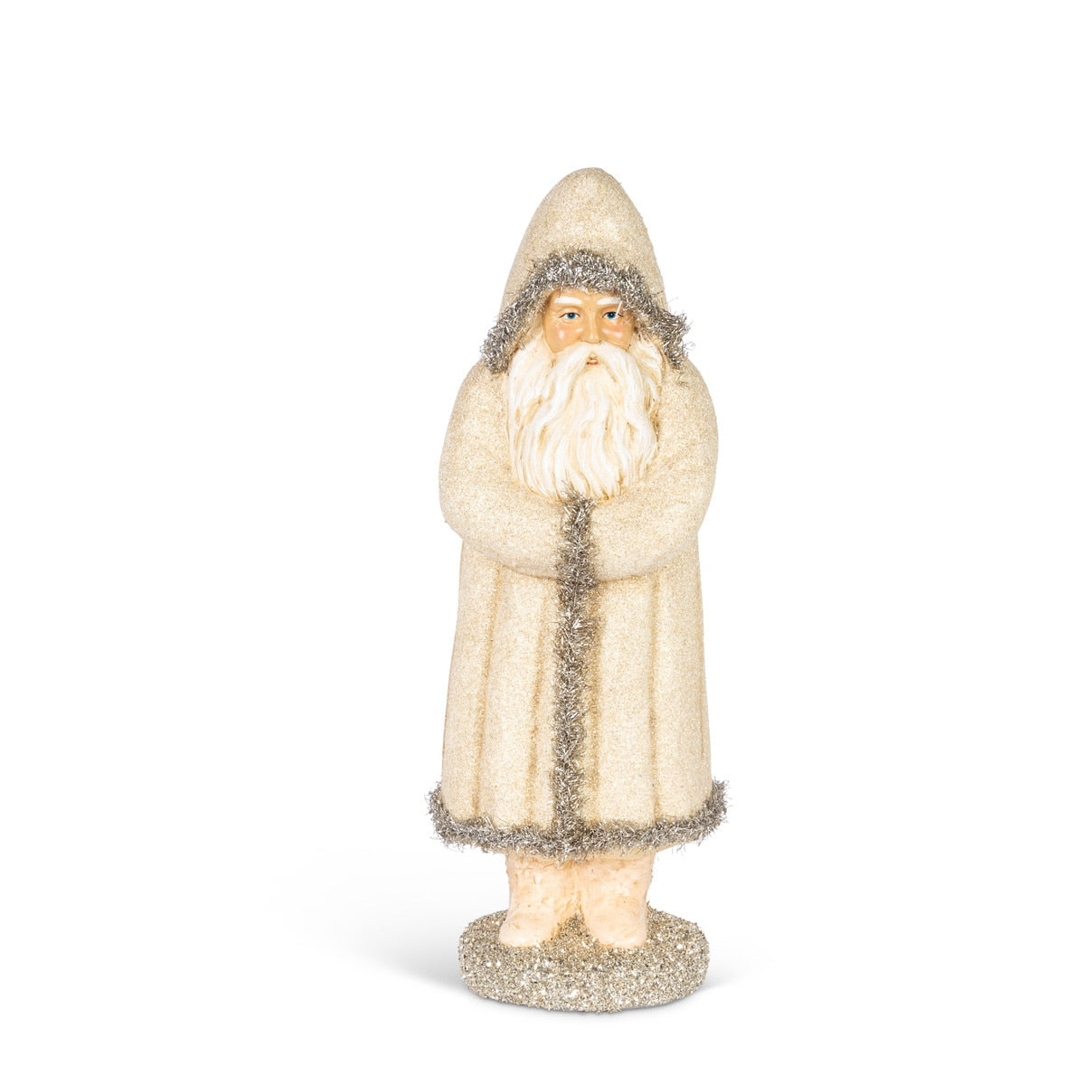 15.25" Paper Mache Santa with Tree