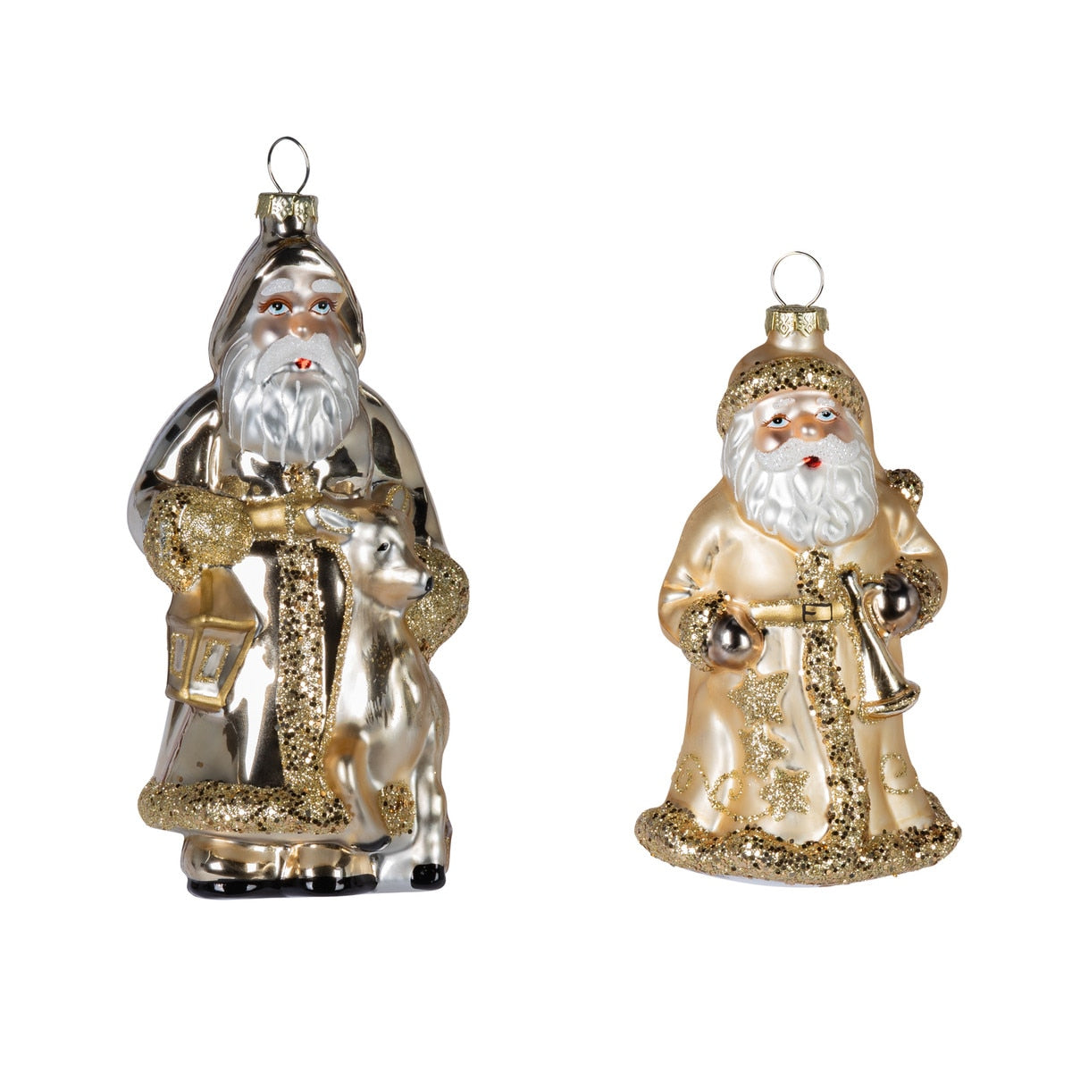 Santa with Trumpet Ornament