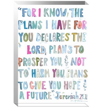 Jeremiah 29:11 acrylic block