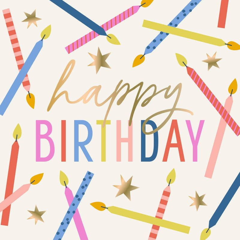 Birthday Candles Foil Napkins