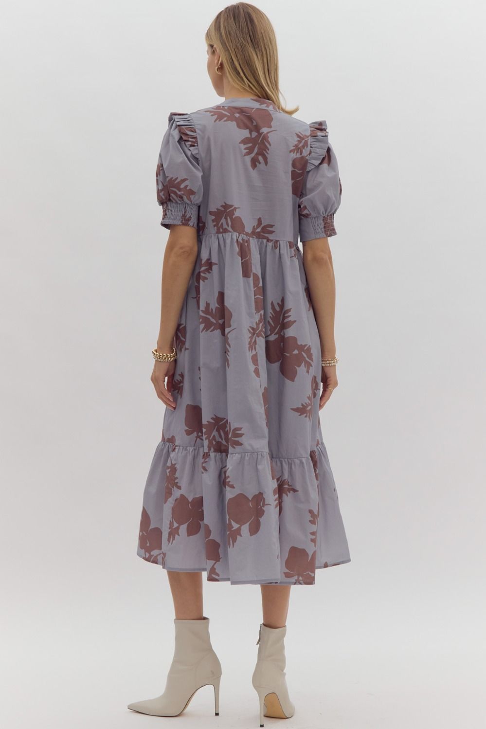 Slate Blue Midi Dress