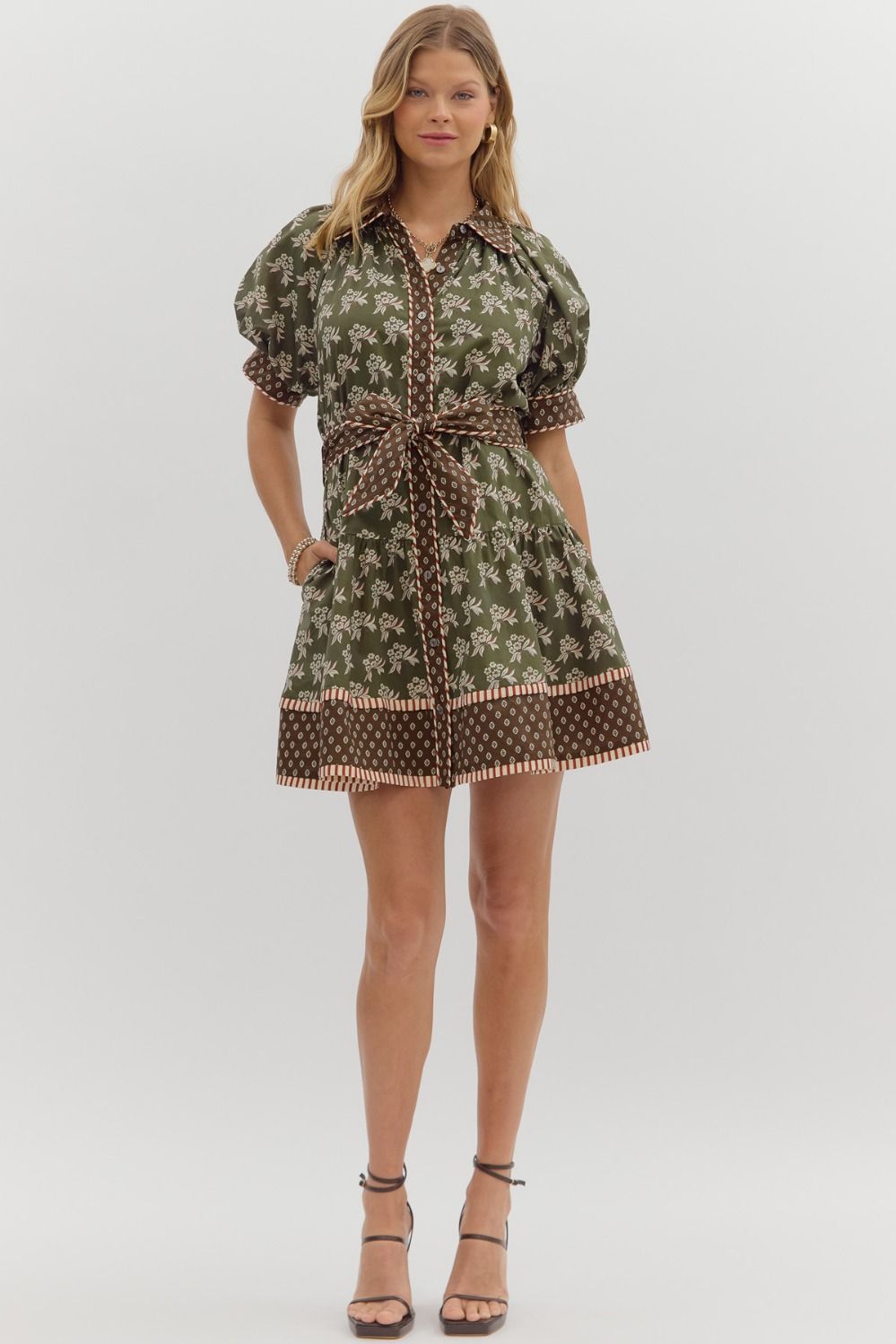 Floral button dress