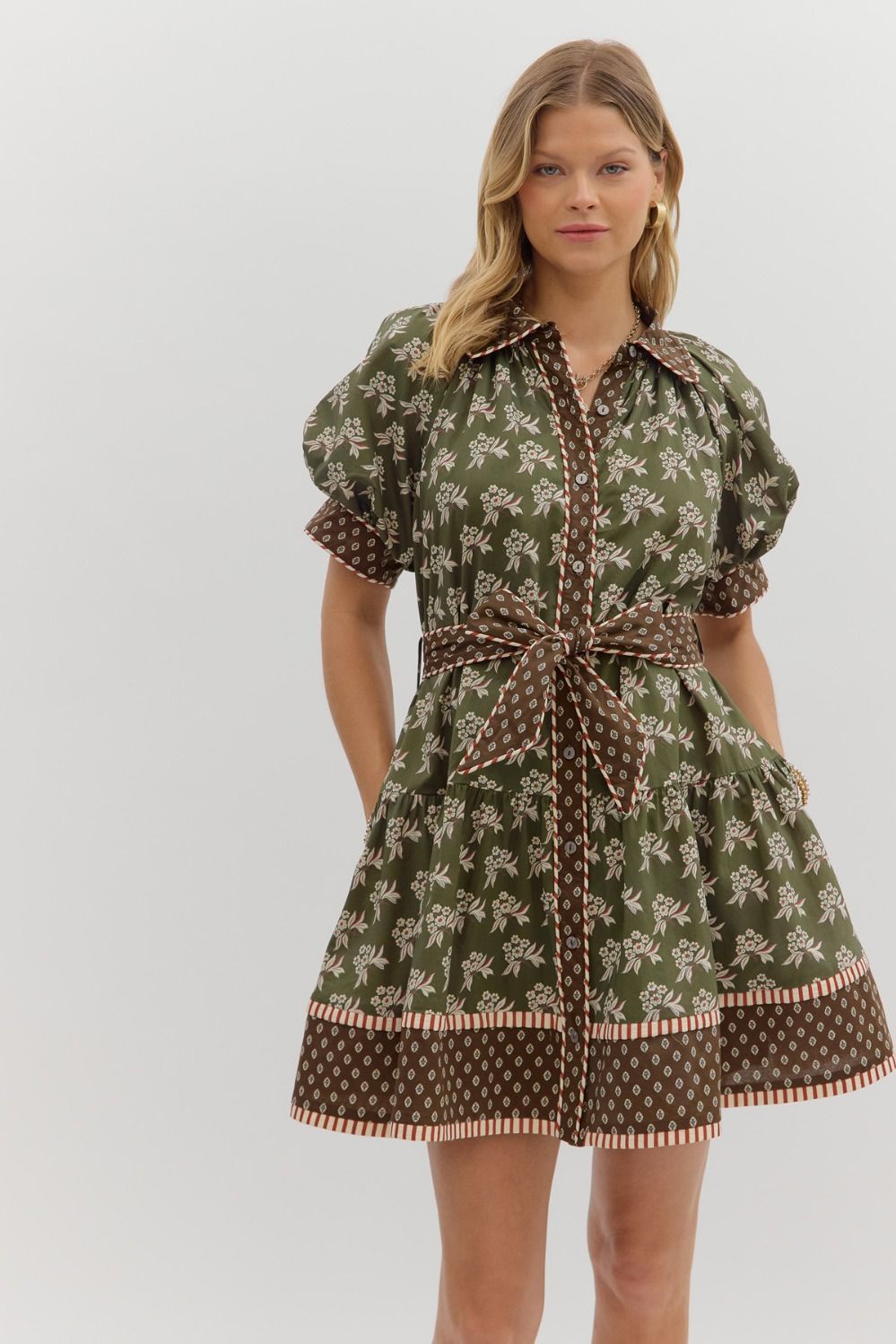 Floral button dress