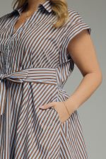 Striped Cap Sleeve Dress