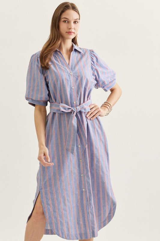 Chambray Midi W/ Pockets
