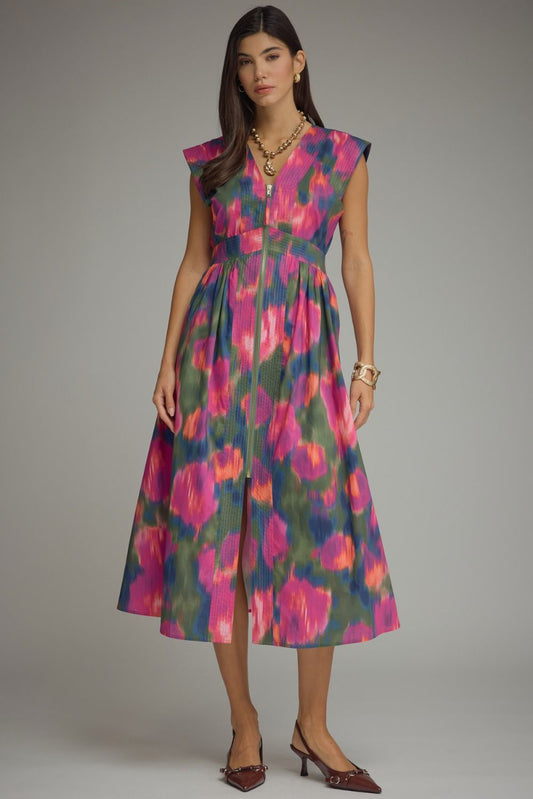Magenta Midi Zipper