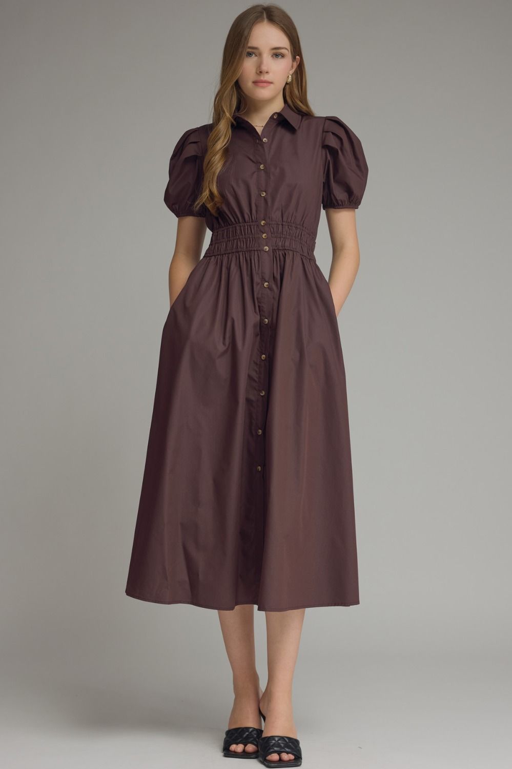 Collared Midi Dress