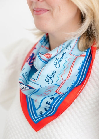 Ole Miss Silk Scarf