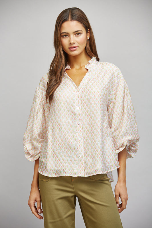 Floral Ruffle Blouse