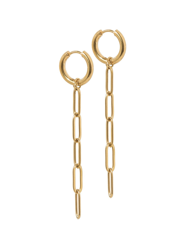 Huggie Charm Earrings - Palmer Paperclip