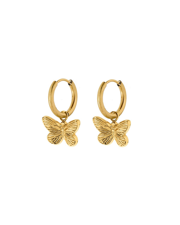 Linny Butterfly Huggie Earrings
