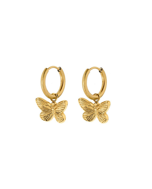 Linny Butterfly Huggie Earrings