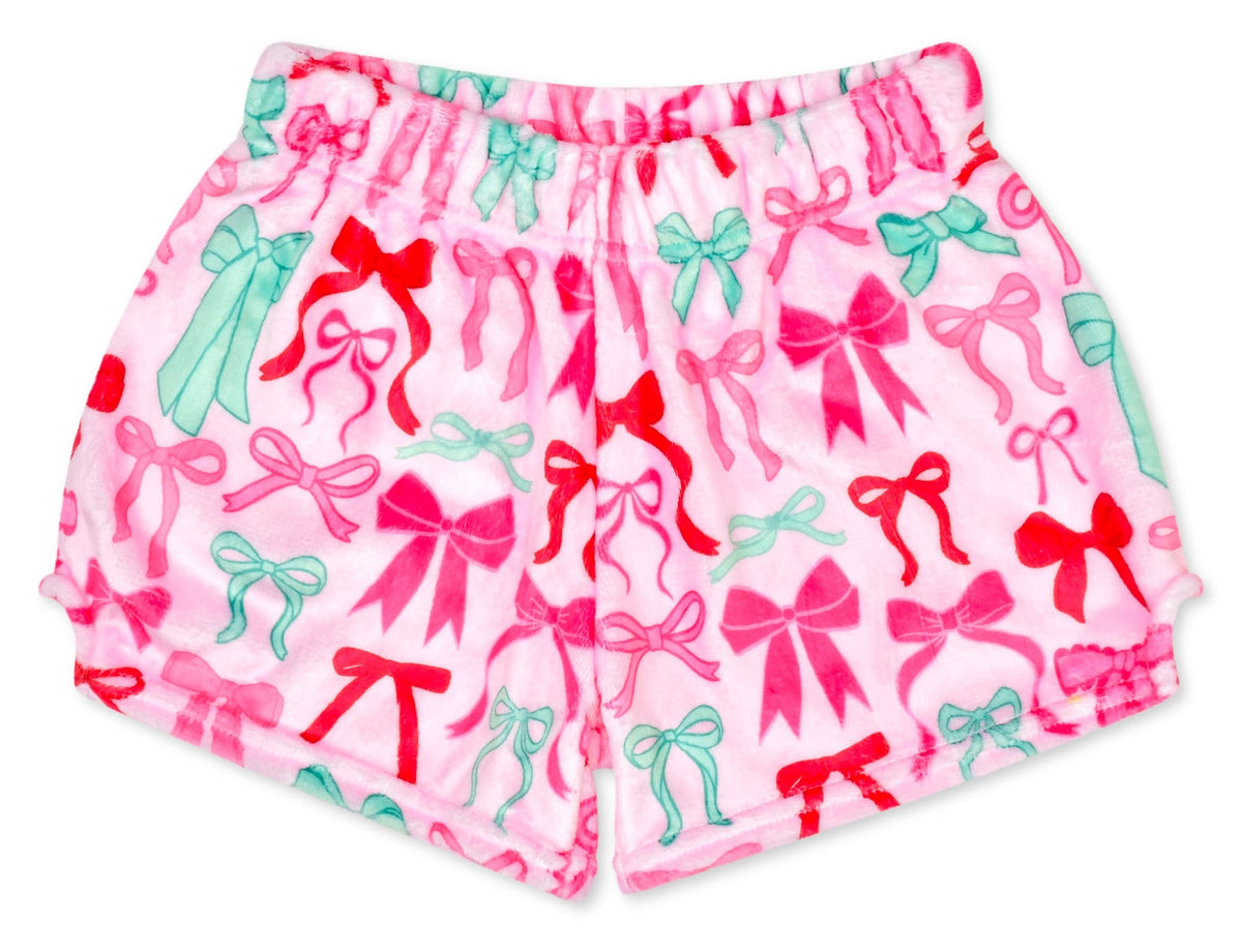 Merry Bows Plush Shorts
