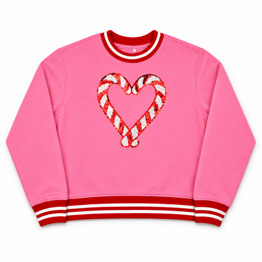 Candy Canes Heart Sweatshirt