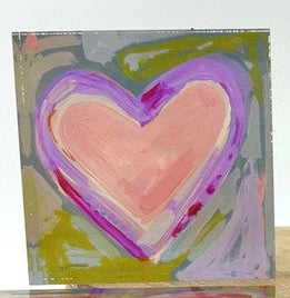 Acrylic Heart Block Sign