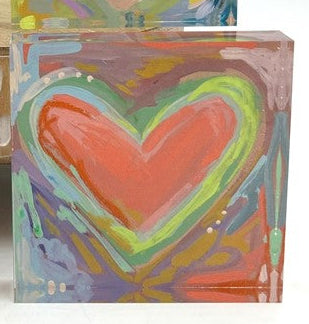 Acrylic Heart Block Sign