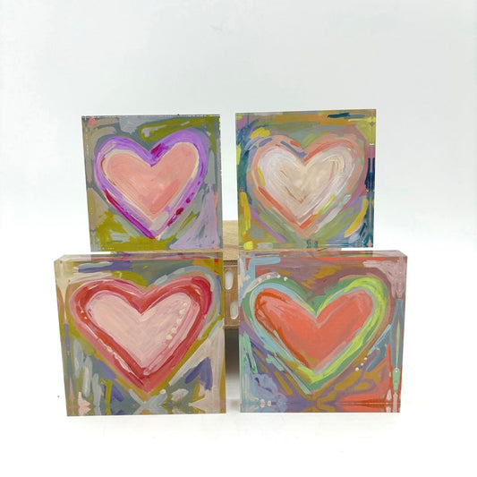 Acrylic Heart Block Sign