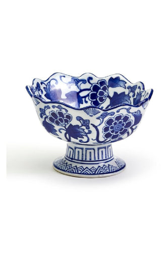 Scalloped Edge Footed Bowl