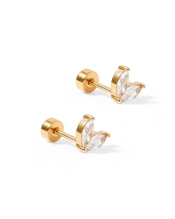 Flatback Screwback Stud Earrings