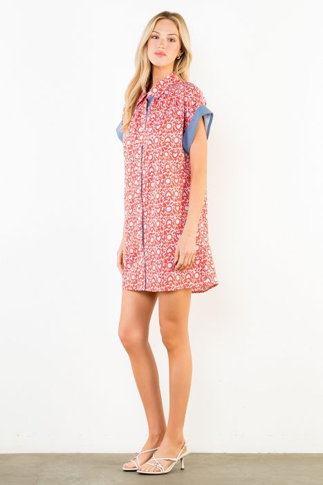 Short Sleeve Pattern Dress