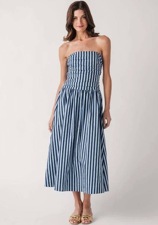 Stripe Tube Maxi Dress
