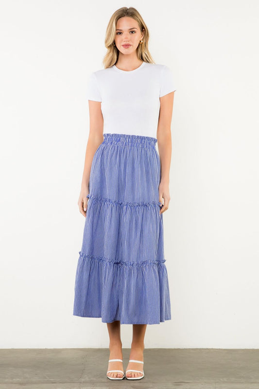 Long striped skirt