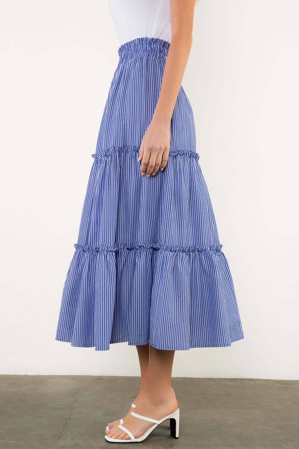 Long striped skirt