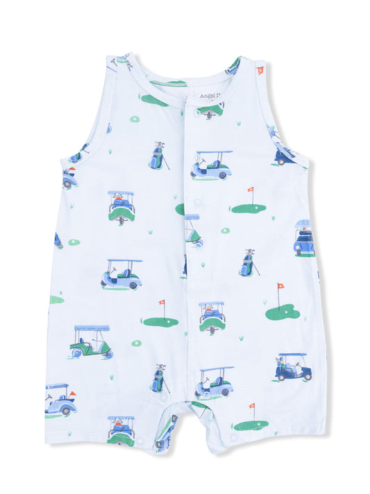 Vintage Golf Carts Blue - Sleeveless Shortie Romper