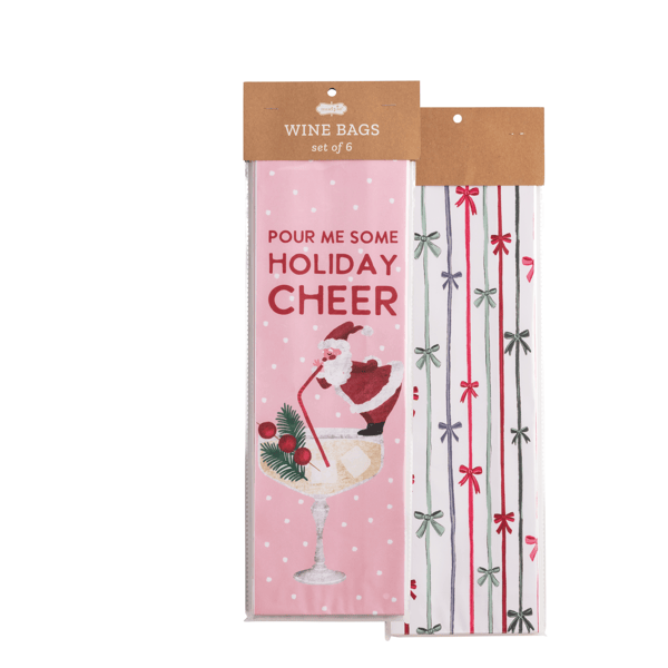 Christmas Paper Wine Bag