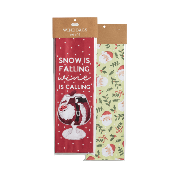 Christmas Paper Wine Bag